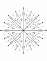 32 Compass Rose Coloring Point Star Pages Printable Categories Supercoloring sketch template