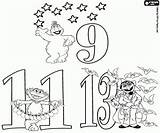 Sesame Numbers Street Coloring Pages Number sketch template