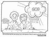 Coloring Pages Eve Adam Bible Garden Kids Eden Genesis Creation Story Sheets Whatsinthebible Beginning God Colouring Created Printable Activity Children sketch template