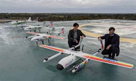 fixed wing drones   deliver coronavirus kit  uk hospitals