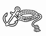 Rope Anchor Coloring Coloringcrew sketch template