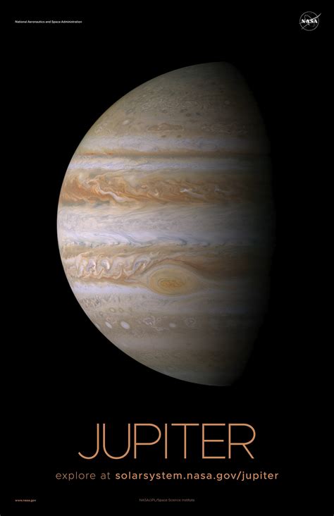 jupiter poster version  nasa solar system exploration