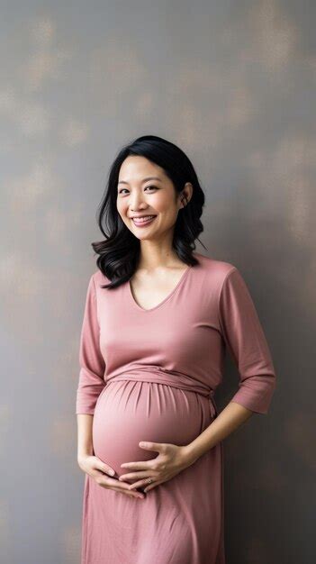 Premium Ai Image Content Pregnant Asian Mom