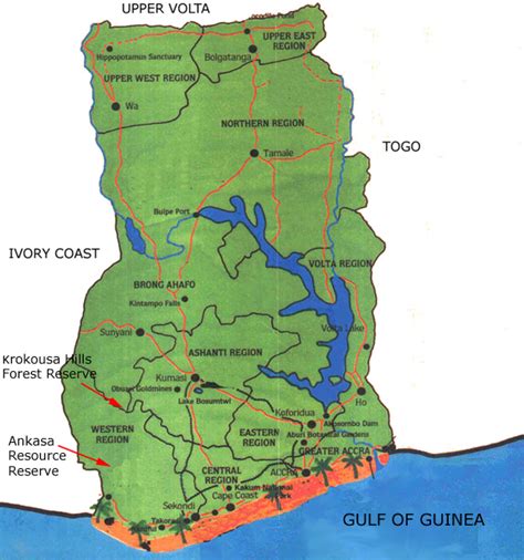 Ysopmie Map Of Ghana West Africa