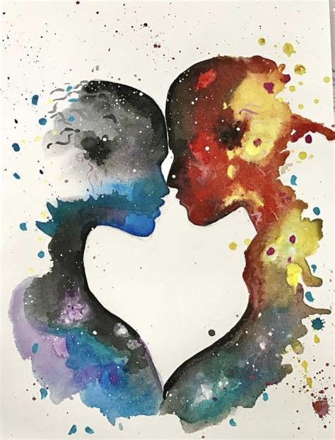 Couple Watercolor Painting Meu Alef