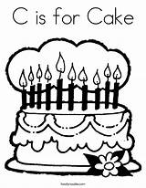 Coloring Cake Candles Print Built California Usa Twistynoodle sketch template