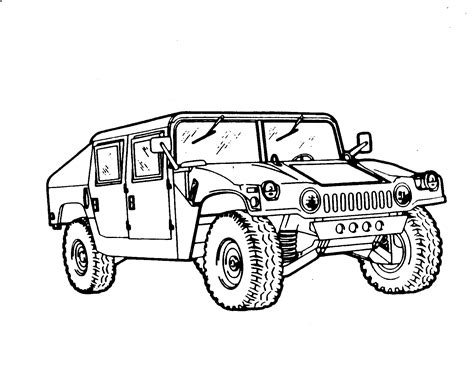 army vehicle coloring coloring pages