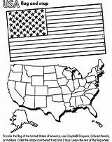 Coloring Flag America States Pages United Usa Map North Printable Kids Color South American Crayola Sheets Getcolorings Flags Print Mexico sketch template