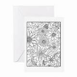Greeting Coloring Cards Adult sketch template
