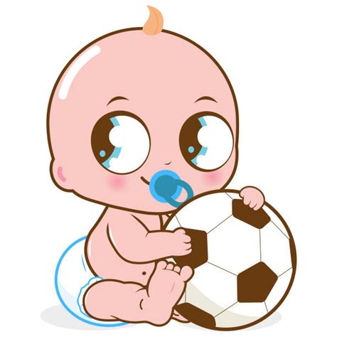 baby football illustrations royalty  vector graphics clip art