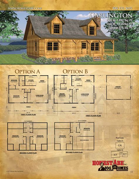 log cabin floor plans