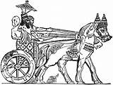 Chariot Assyrian Mesopotamia Teknolohiya Assyrians sketch template