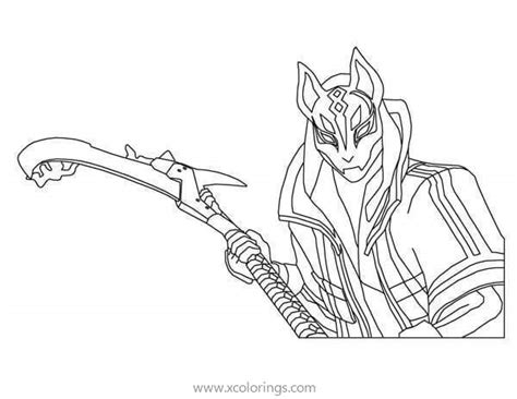 fortnite skin coloring pages drift xcoloringscom