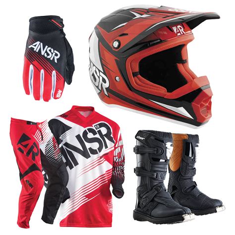 answer mx syncron red youth dirt bike protection pack kids motocross