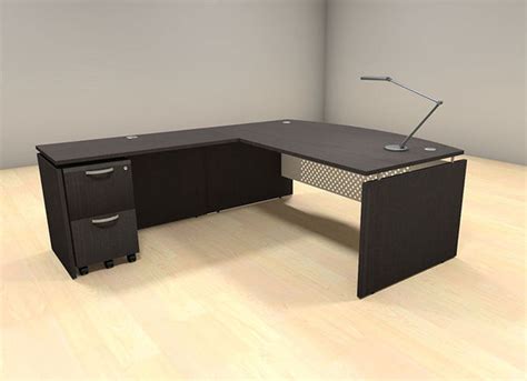 3pc L Shape Modern Contemporary Executive Office Desk Set Al Sed L5