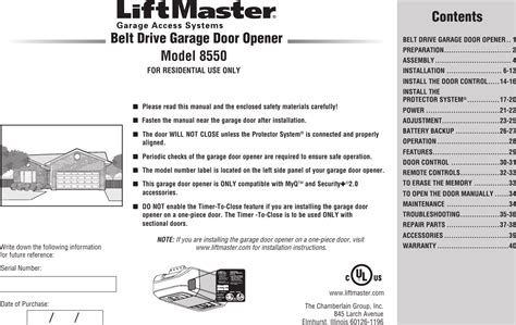 liftmaster security   garage door opener manual tutorial pics