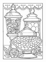 Candy Ausmalbilder Colouring Gourmandises Erwachsene Tulamama Malbuch Malvorlagen Vorlagen Doverpublications Jars Dover sketch template