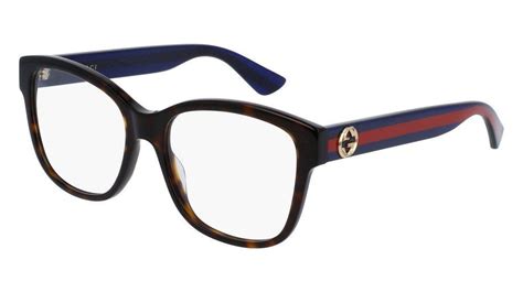 Gucci Gg0038o 003 Havana Rectangular Eyeglasses Free Shipping