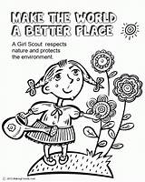 Coloring Scout Girl Pages Brownies Comments sketch template
