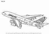 A380 Airbus Drawingtutorials101 sketch template