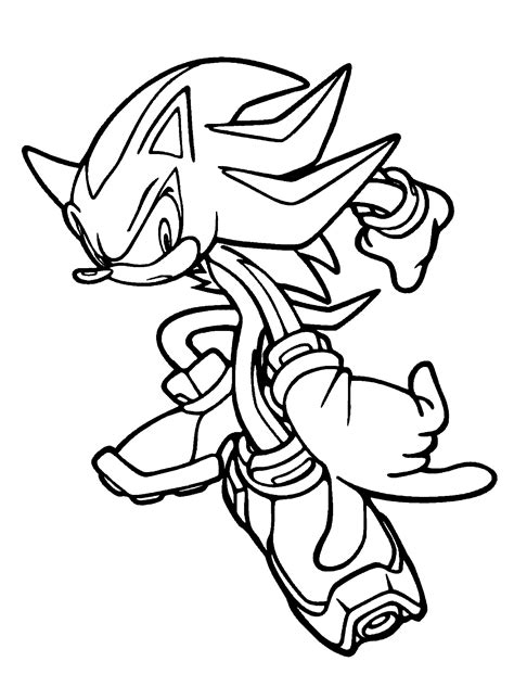 shadow sonic coloring pages sonic shadow character coloring picture
