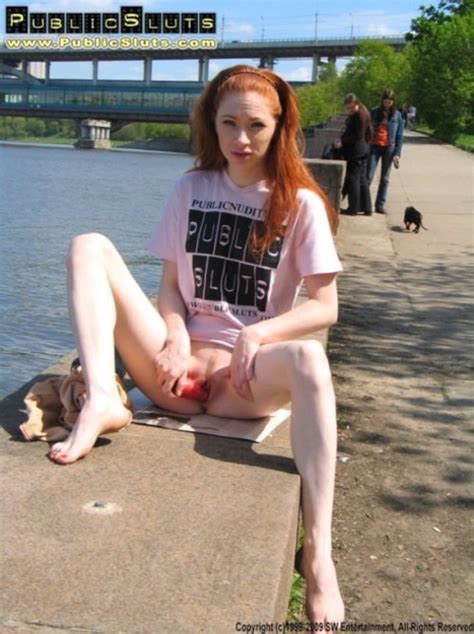 playing with pussy in public 184224 naughty redhead flashe