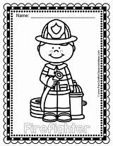 Coloring Helpers Firefighters Freebie sketch template