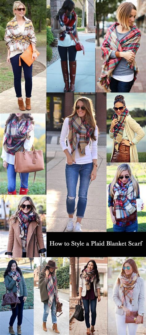 style  plaid blanket scarf fashion fall outfits fall winter