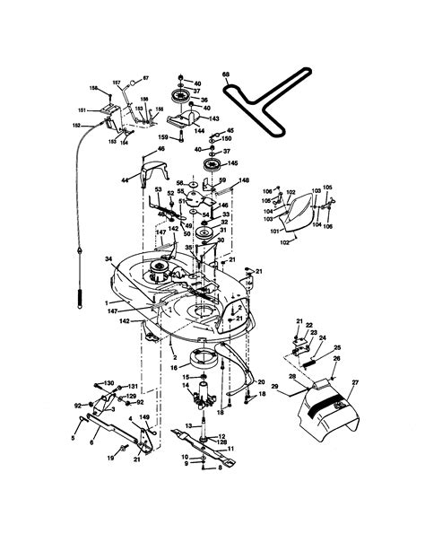 craftsman   mower deck diagram bulbs ideas