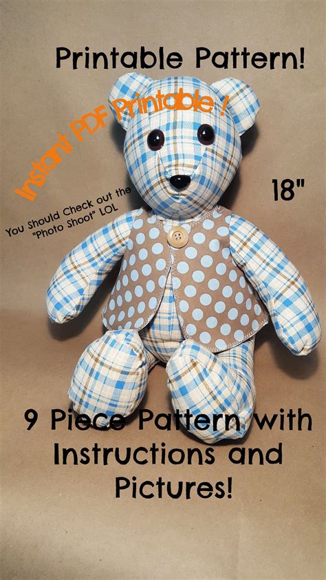 bear patterns sewing teddy bear sewing pattern pattern sewing doll