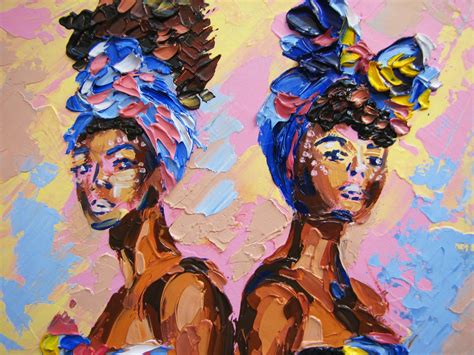 Black Woman Painting African American Art Girl Wall Art Etsy