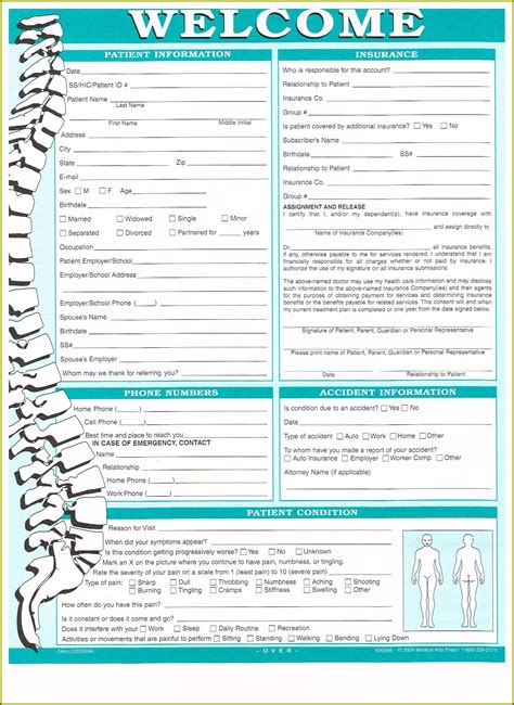 patient forms chiropractic form resume examples pvwkka