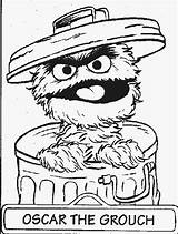 Oscar Grouch Coloring Sesame Street Pages Drawing Printable Characters Color Kids Sign Gif Sheets Aphmau Quotes Clipart Colouring Template Books sketch template