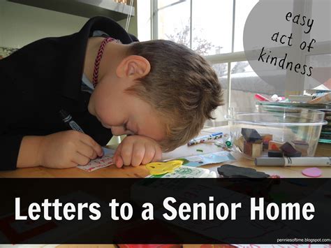 act  kindness letters   senior home pennies  time teaching