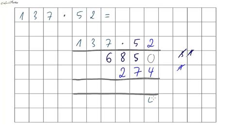 schriftliche multiplikation ohne komma teil  youtube