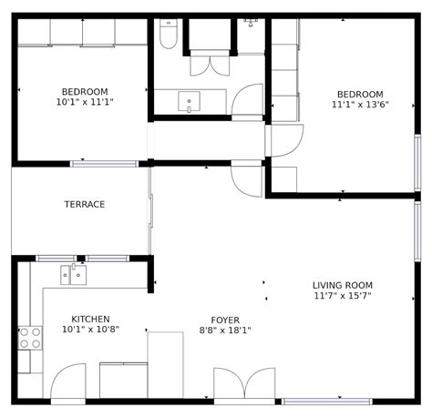 simple floor plan  dimensions image