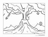 Volcano Coloring Pages Kids Drawing Erupting Geology Erosion Volcanoes Printable Eruption Color Volcanic Print Colouring Clipart Cone Island Cinder Getcolorings sketch template