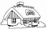 Coloring Pages Houses House Printable Kids Comments sketch template