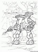 Robot War Coloring Pages Wars Futuristic Big Colorkid sketch template