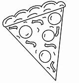 Pizza Coloring Pages Slice Printable Cheese Clipart Kids Drawing Whole Color Print Sheets Preschool Book Info Food Getcolorings Getdrawings Clipground sketch template