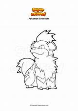 Supercolored Growlithe Ausmalbild Fukano Caninos Hatterene Gigamax Turtonator sketch template