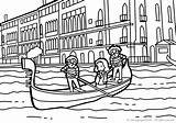 Italien Gondola Ausmalbilder sketch template