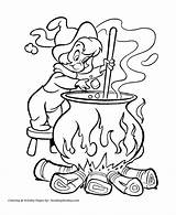 Coloring Witch Halloween Cauldron Pages Wendy Clipart Witches Book Adult Stiring Cliparts Colouring Printable Print Cartoon Precious Moments Honkingdonkey Library sketch template