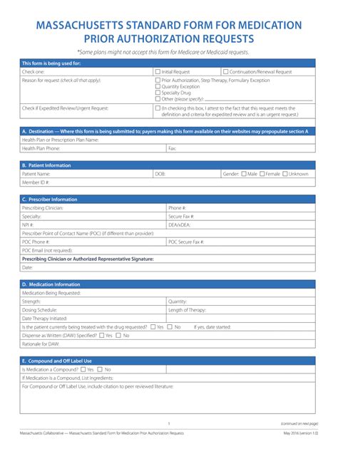 Standard Prior Authorization Form Fill Out And Sign Printable Pdf