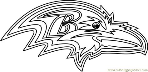 baltimore ravens logo coloring page  kids  nfl printable