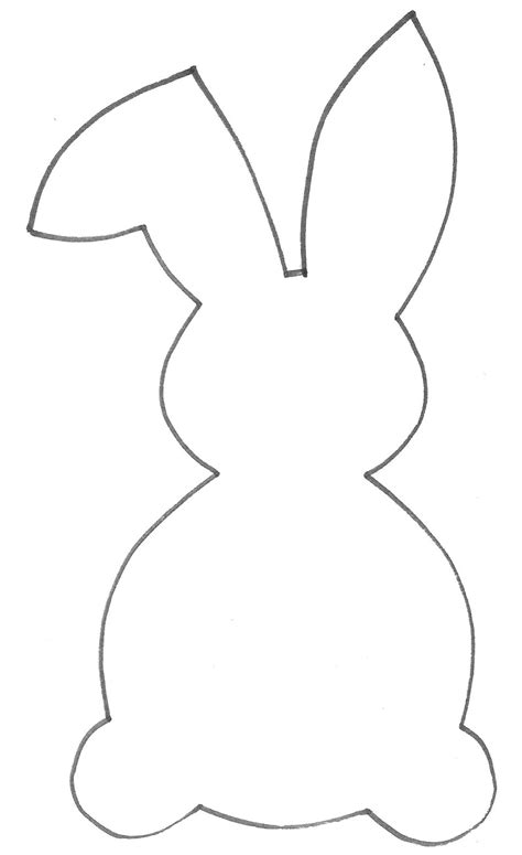 easter bunny printable template clipart