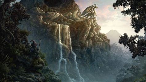 Dragón Dorado De Kerem Beyit Dragons Dragones Paisaje De Fantasía