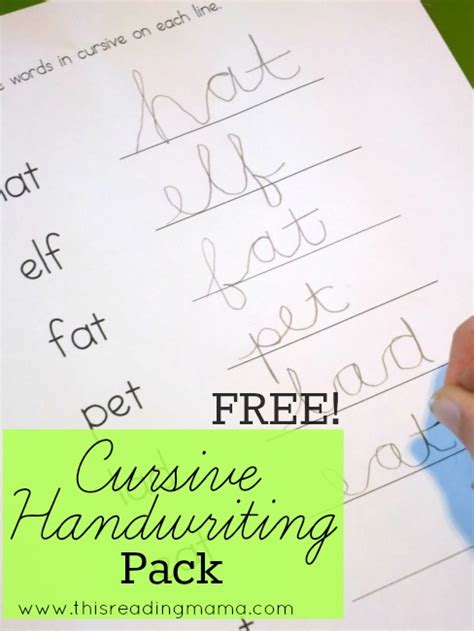 free cursive writing pack free homeschool deals