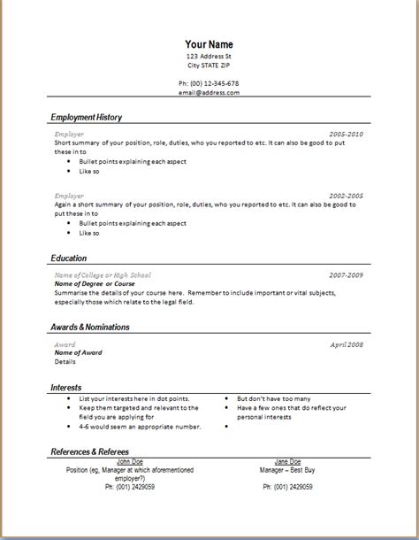 write  short resume  experienced prifessionals abbeye booklet