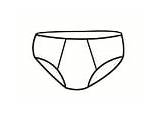 Slip Coloriage Malvorlage Unterhose Coloring Underwear Ausmalbild Template sketch template